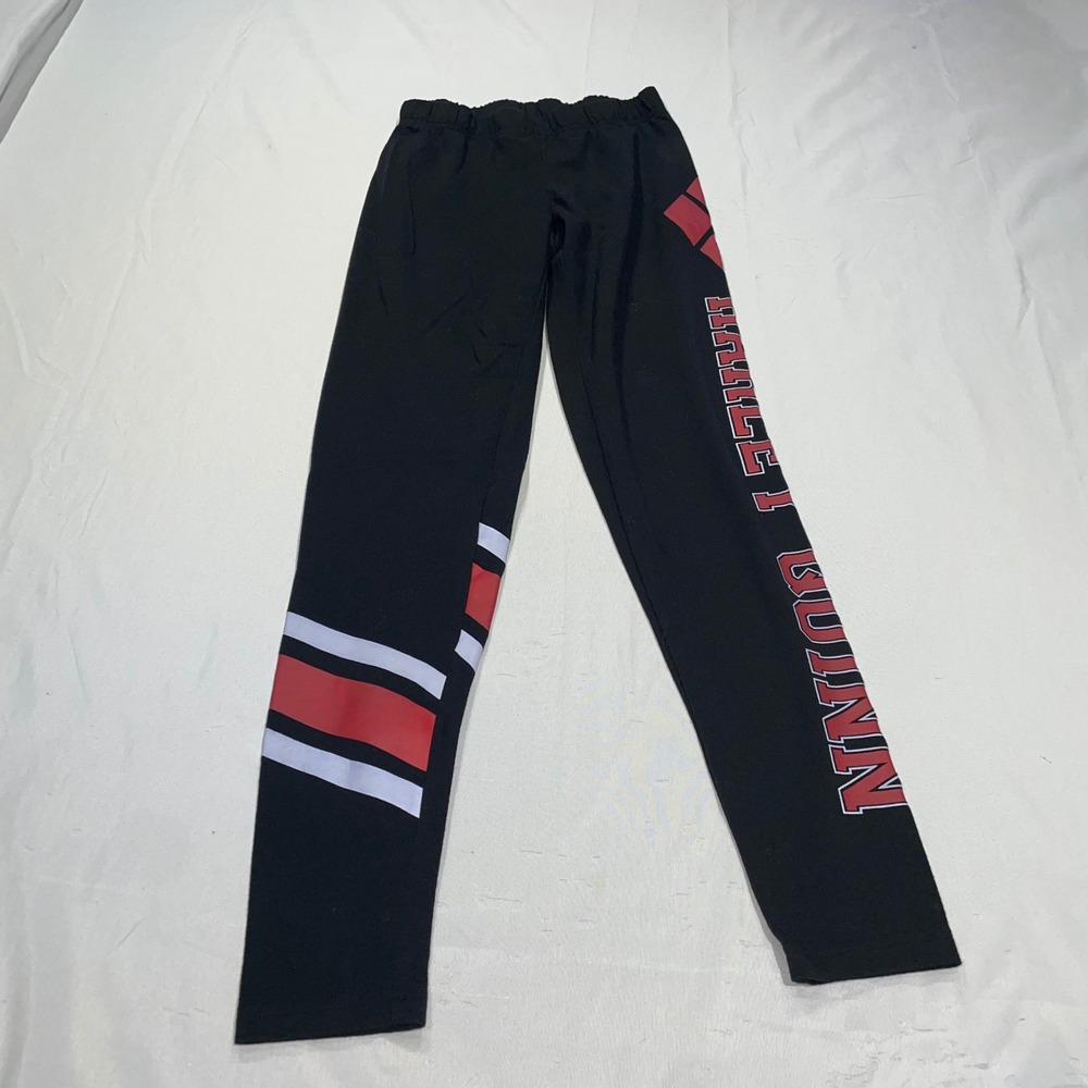 DC Comics Harley Quinn Leggings Black Red Graphic Print Small DC Originals